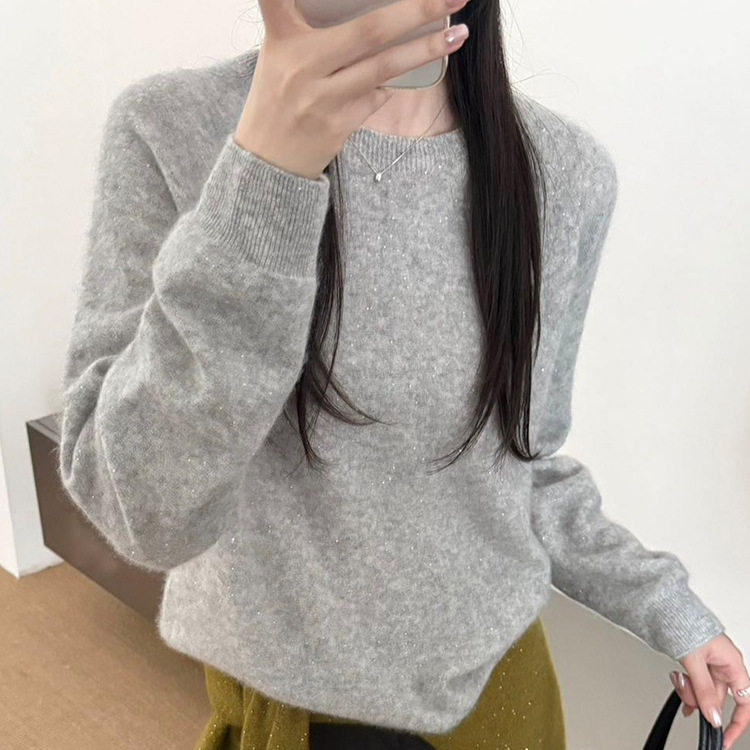 法式柔光亮闪绵羊毛女毛