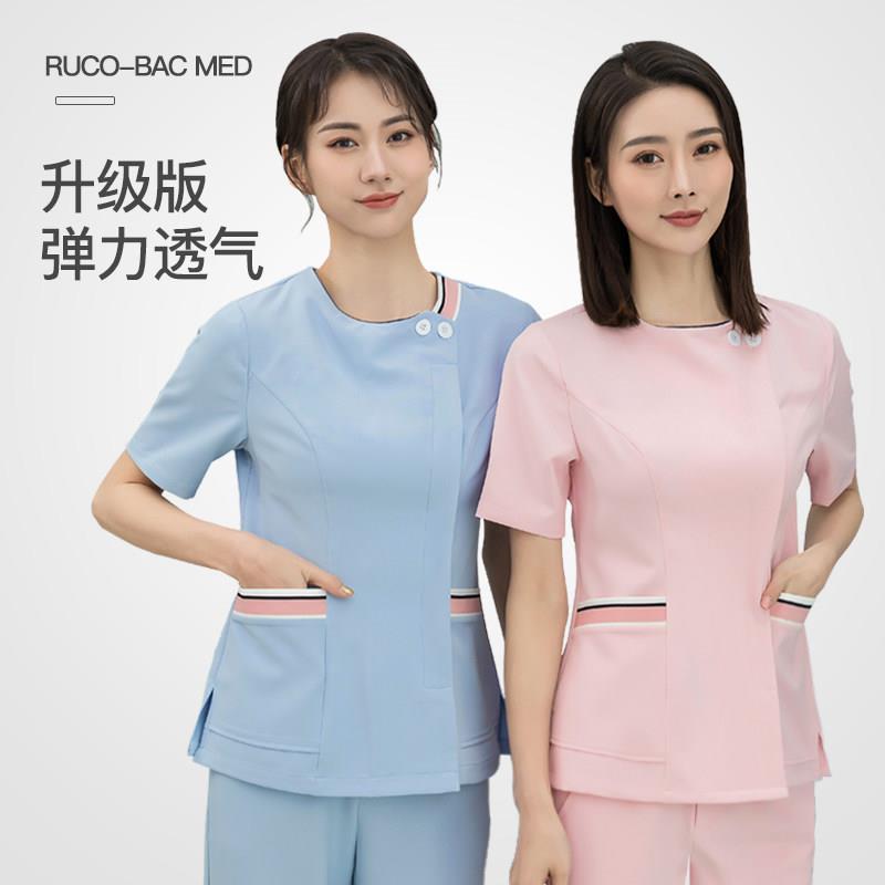 护士服女款短袖两件式套装夏季长袖弹力口腔牙科高端月嫂医护工作
