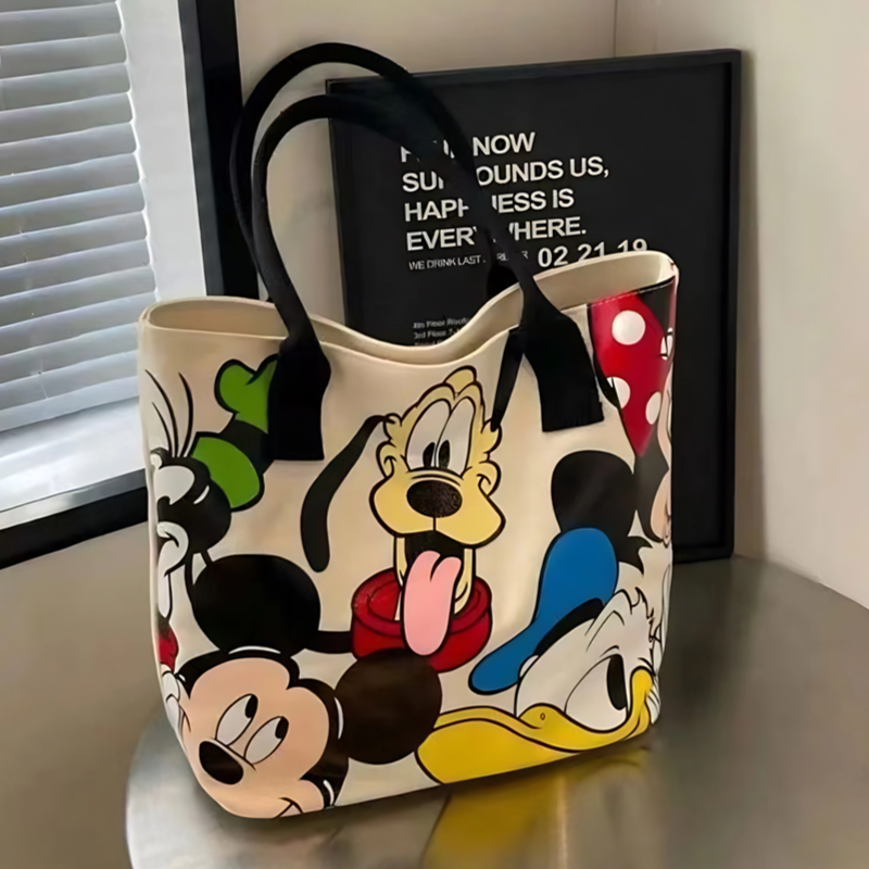 手提卡通出门大容量新款单肩包