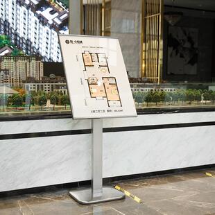 不锈钢广告牌立式指引压牌屋速倍加克力kt板报架海展示牌商场样品