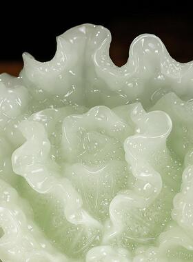 百气财聚来白菜摆BJ202407件招财客厅饰入户玄关酒柜轻奢大装品玉