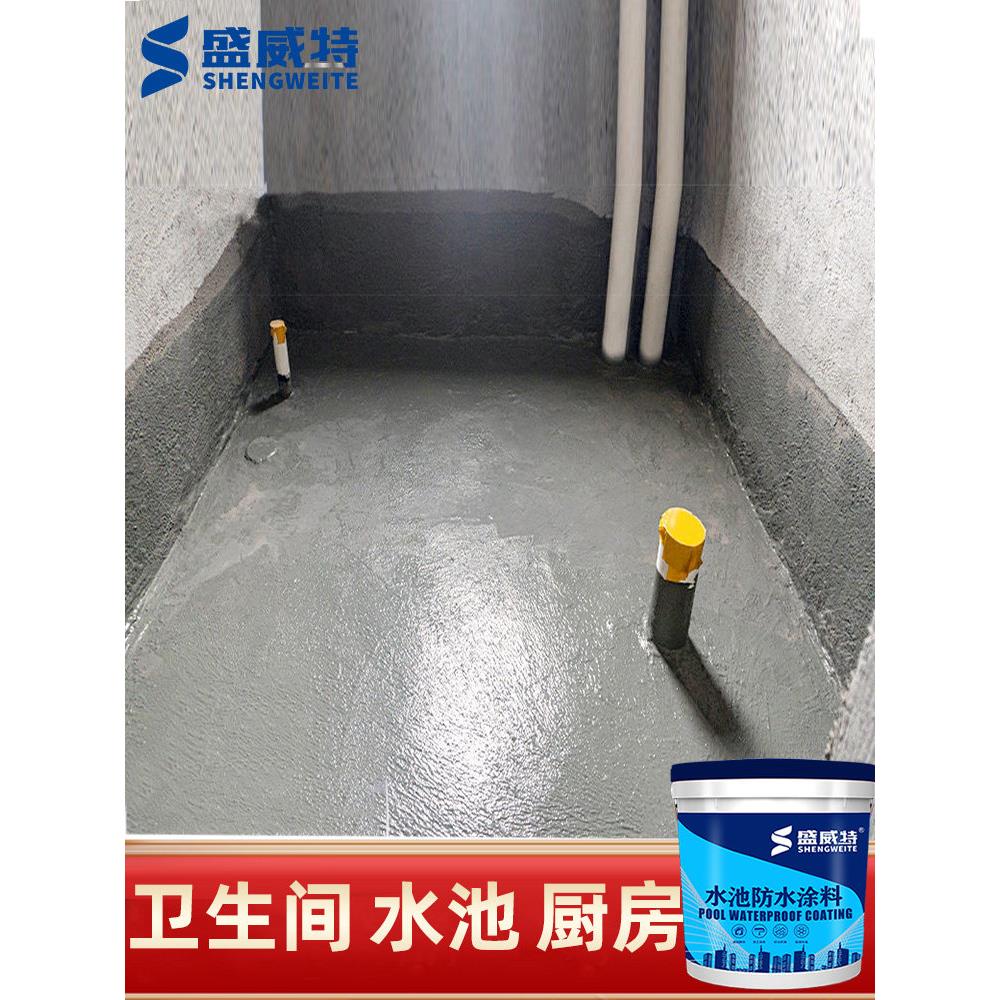 鱼池防水外涂料水生间池浴池卫专用防水材料长期泡水墙屋顶防水胶