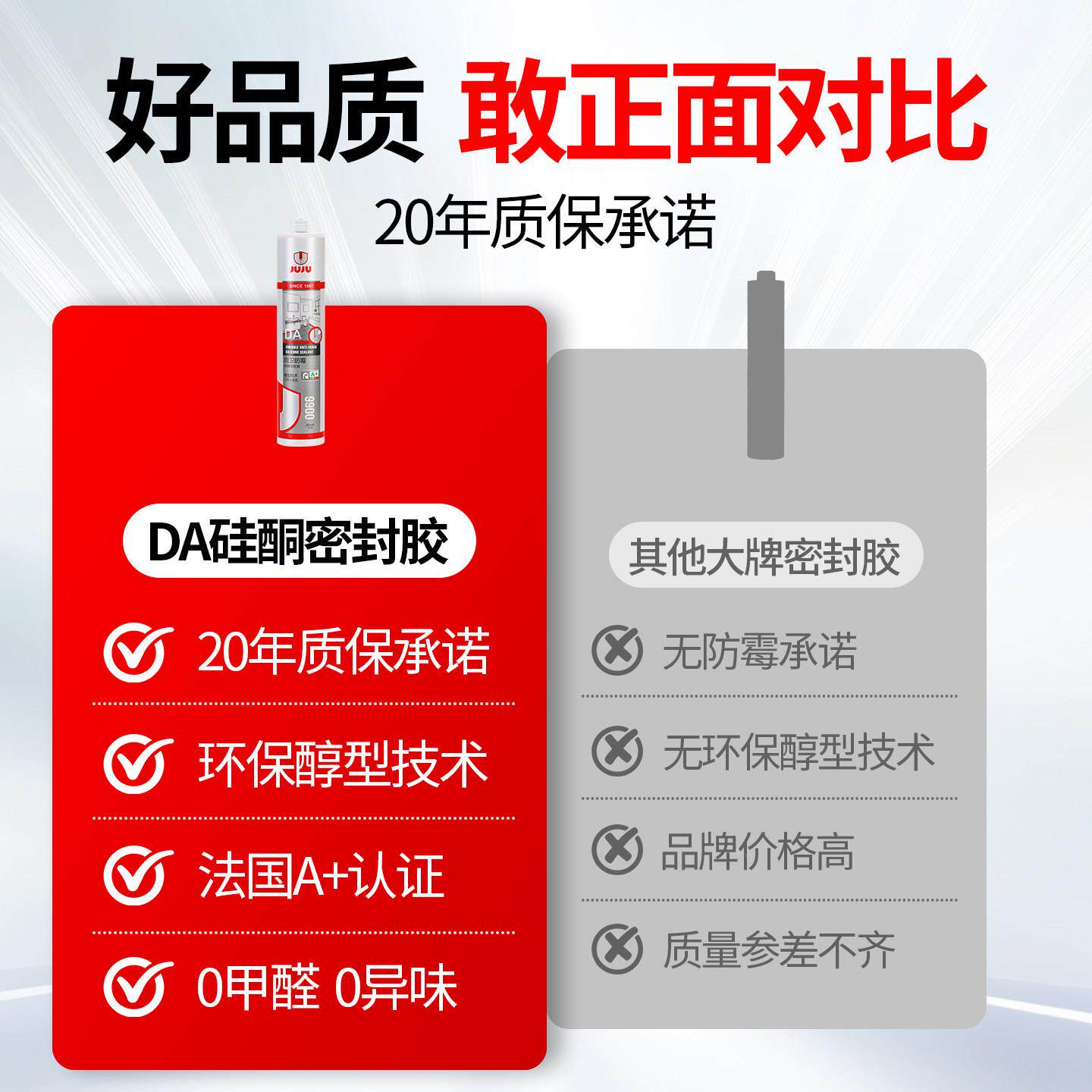 玻璃胶水防霉卫厨DA硅酮密封胶马桶部防超强力卫生间防底潮封边胶