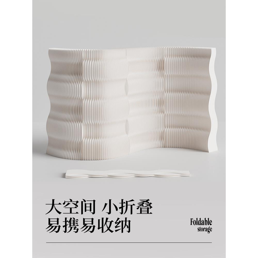 十纸隔餐断屏风办MET公入口隔断风琴灯纸室墙挡板八厅房间移动