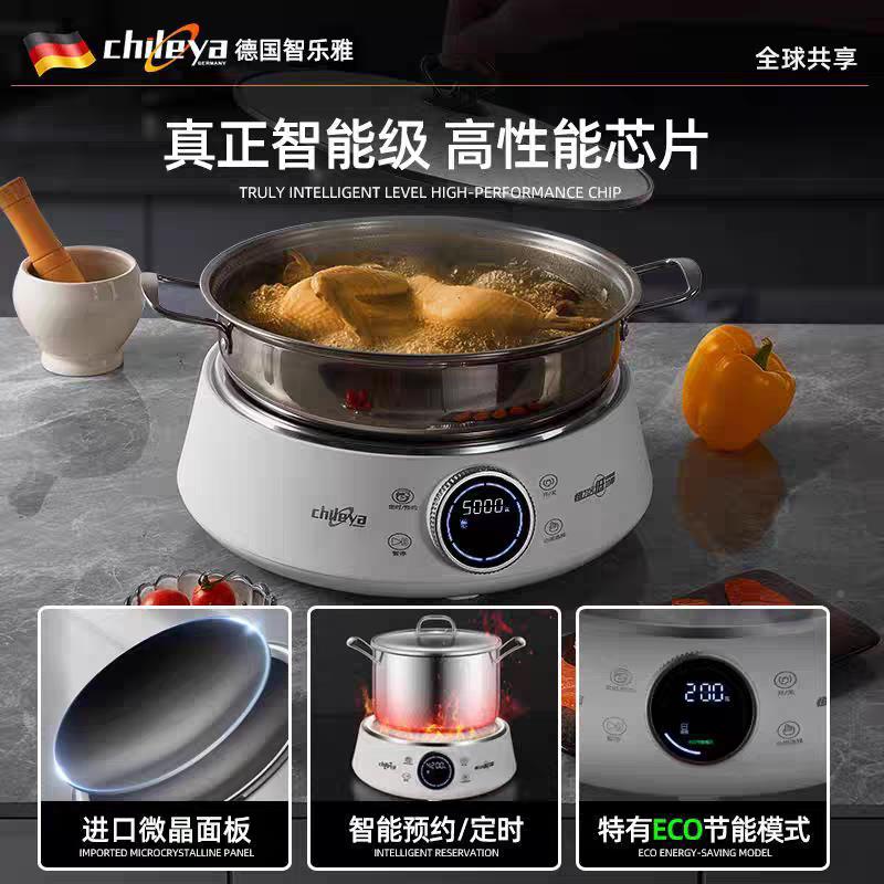 乐德国智雅凹面电炉家用款大功率猛CH-501炒锅磁一体全套专用新款