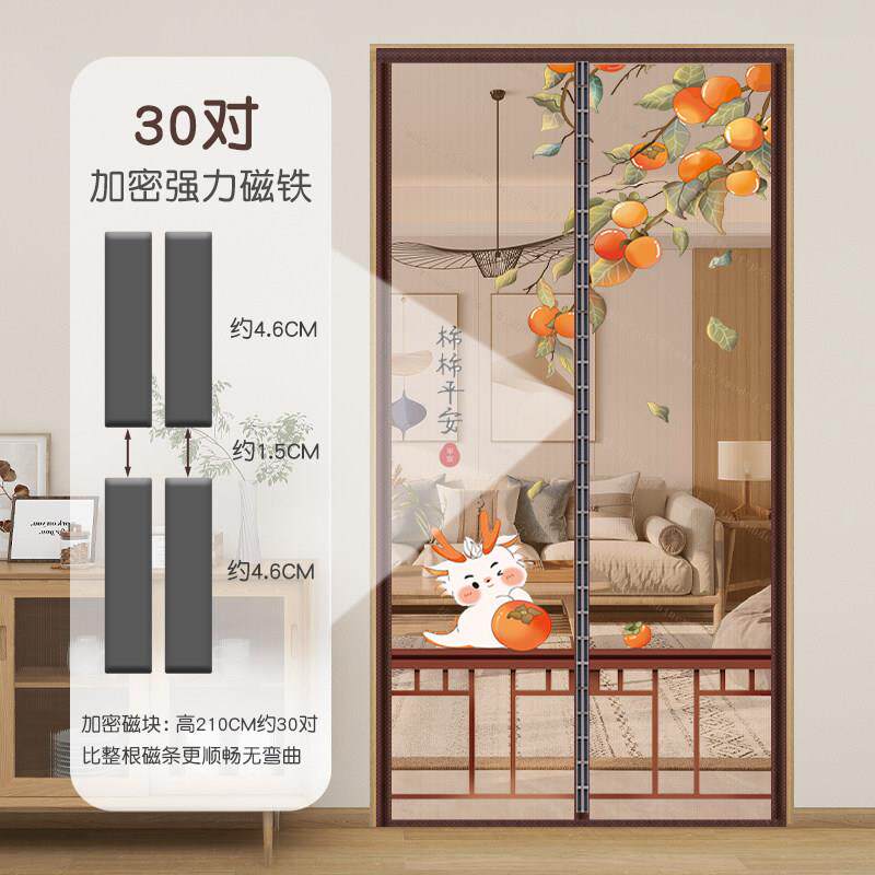 金刚网窗术新款防门帘夏季家用纱门蚊帐磁性纱免蚊打孔魔LQ-ML240