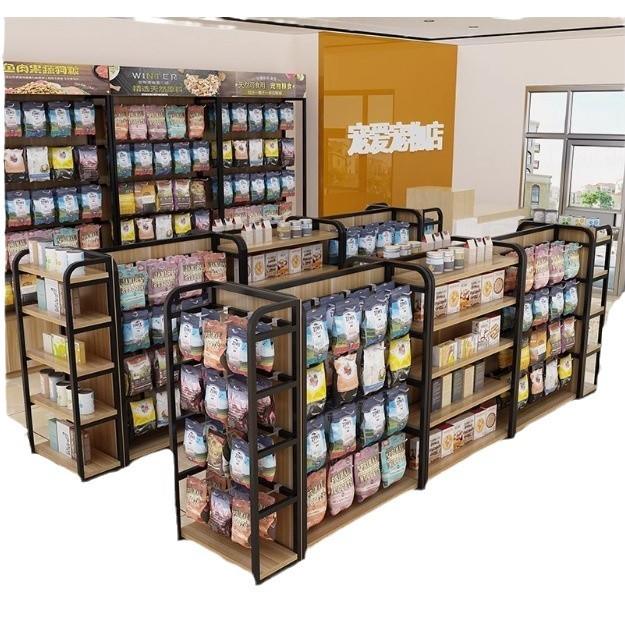 超市货架中岛展示柜零食饰品挂钩架手机配件展架中岛架双面展示架