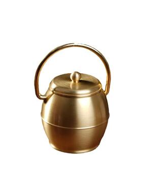 铜摆件一桶金创意黄铜子孙桶办公家居风水摆件纯铜婚庆桶铜水桶