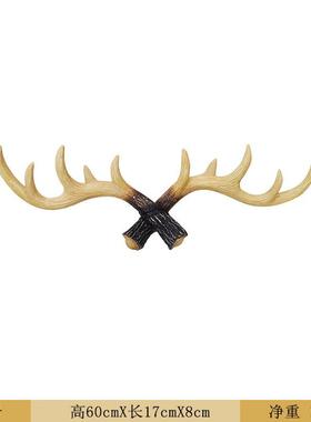 美式乡村复古创意壁挂装饰树脂鹿角挂钩排钩墙壁衣帽架壁饰墙饰