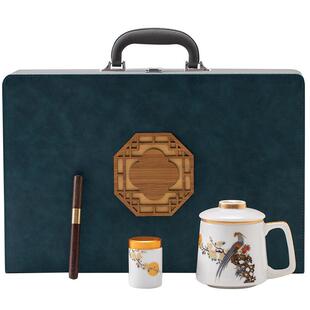 高档普洱茶空礼盒带茶具357/200克茶饼收纳盒福鼎白茶包装盒加印