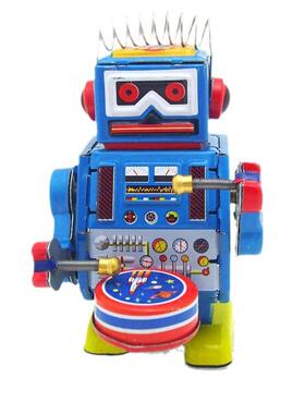 MS406铁皮打鼓机器人收藏玩具创意礼品怀旧主题摆件铁皮玩具