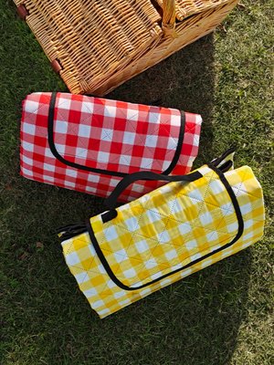 经典手提格子野餐垫防潮垫便携式可折叠可机洗音乐节地垫毯子加厚