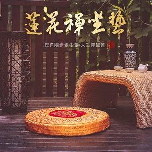 椰莲花禅修垫子蒲大头丝家用加厚拜垫礼佛磕打坐垫跪拜垫蒲团草