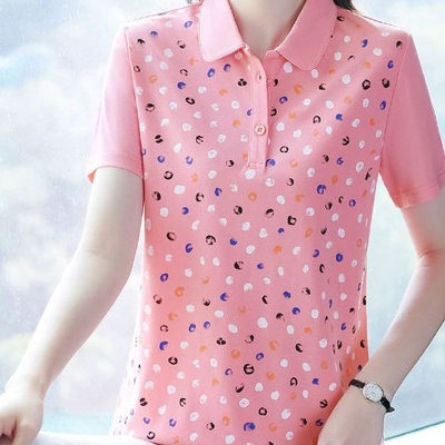 洋气短袖t恤女夏装中年妈妈