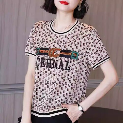 胖mm短袖t恤大码中老年妈妈夏装