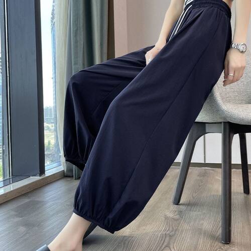 九分裤大码中年妈妈休闲萝卜裤