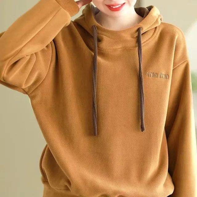 秋冬加绒加厚奥粒绒宽松减龄上衣女新款妈妈保暖外套休闲连帽卫衣,女装/女士精品,大码内搭,淘宝优惠券,粉丝福利购,淘宝优惠卷
