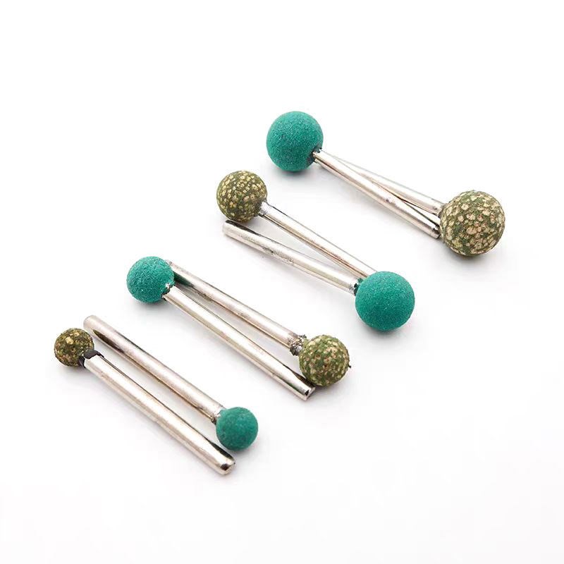 速发圆形海绵打磨头球形芝麻橡胶牛皮轮金属除锈玉石模具抛光轮电