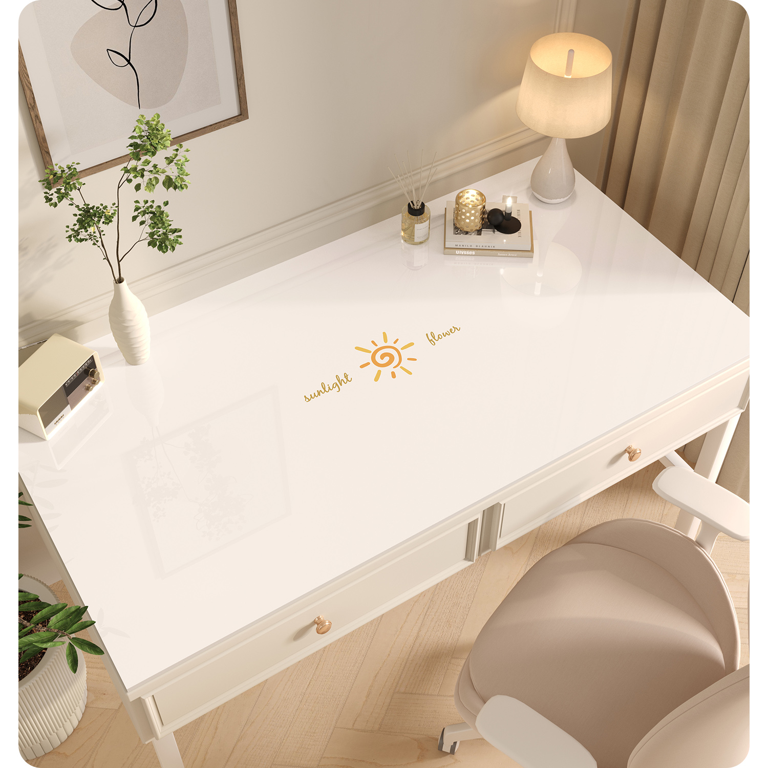 速发PVC桌垫书桌面子学生儿童学习保字台桌垫写护电脑办公室桌布