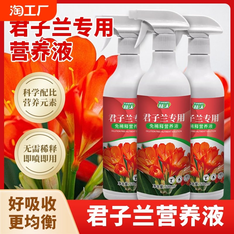 速发叶面君子兰肥料用专发喷兰花营养液促开花通用盆栽黄叶即黄植