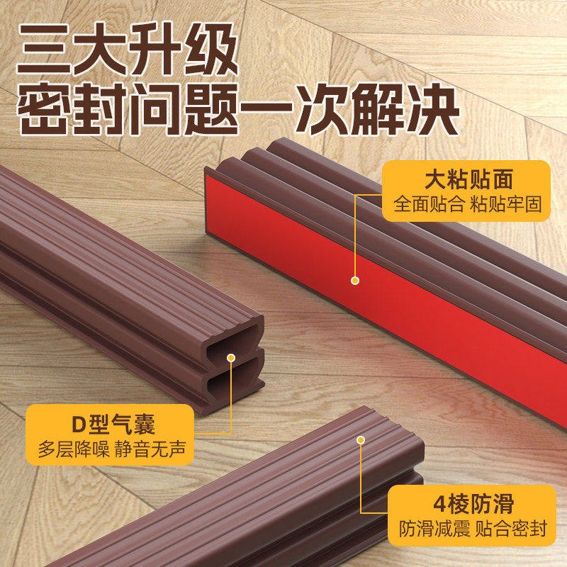 速发防盗门密封条子母门进户门框门缝防风隔音木门胶条室内卧室入