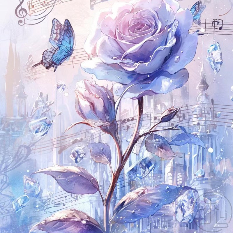 速发华5玫瑰画满钻厅02丽新款客2卧室感减压手工粘贴砖5d