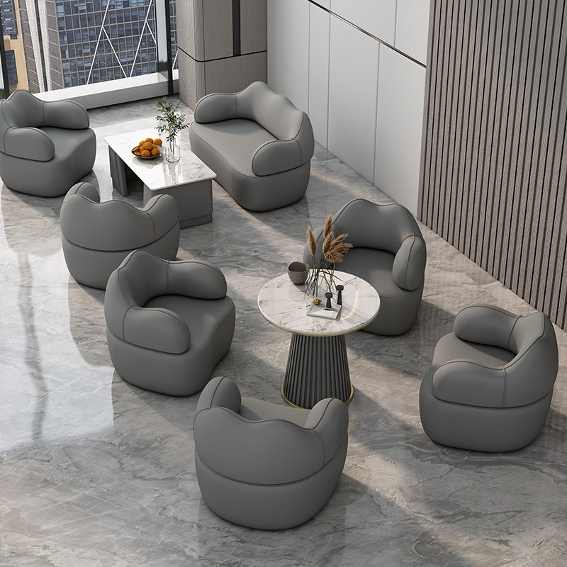 速发院4S店展示组奢待洽谈沙发椅大堂轻接商务办公室会客沙发厅合