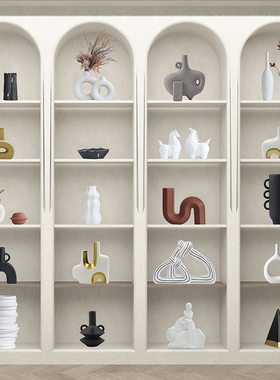 速发简家宅寂风客厅摆件约居 品创意饰软装陶瓷工艺品装饰摆放