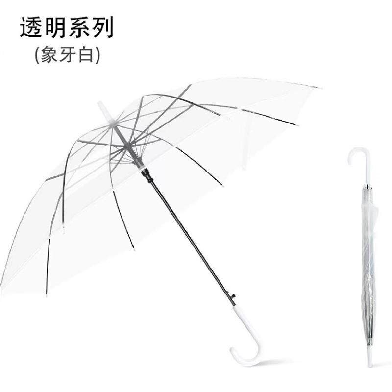 速发加粗透明雨伞is风创意小清新森系全自动晴雨两用长柄学生渐变
