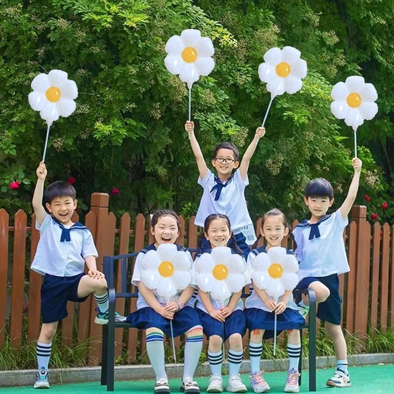 速发儿户毕业幼儿园手拿托气杆球合照氛围拍照道具童外学校装饰布