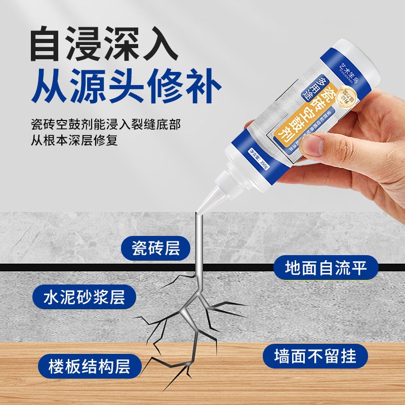 速发瓷砖空鼓剂瓷砖胶渗透型粘结剂自喷空鼓剂瓷砖地砖空鼓胶