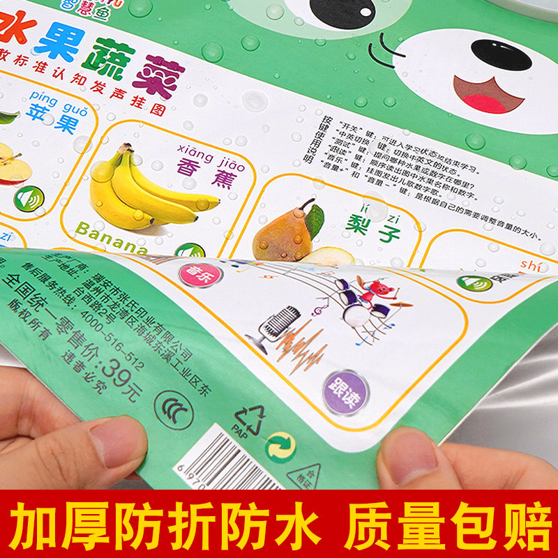 速发拼蒙挂图有声字母表墙贴认童识字启音幼儿儿字宝宝汉语声韵母