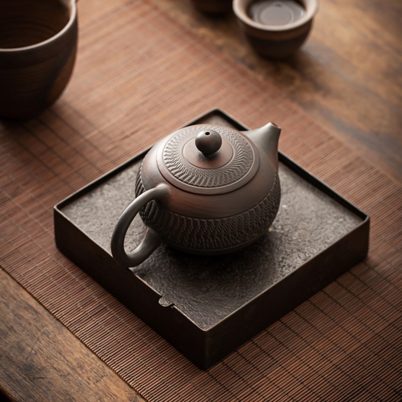 速发紫陶茶壶紫砂手工跳刀纹西施壶陶号家用大瓷单壶功夫茶具
