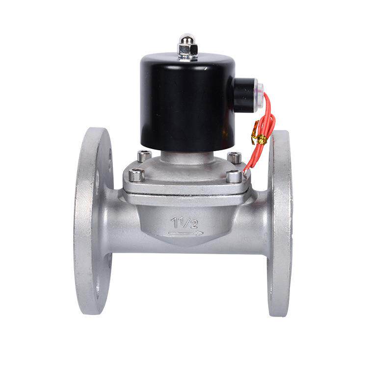 304不锈钢法兰电磁阀6分1寸开关电磁控制阀C220V4分24V自动