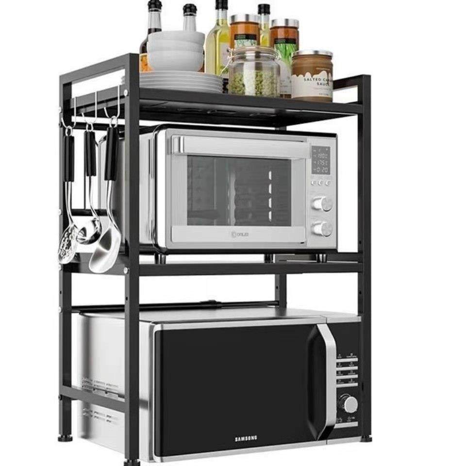 伸缩微波炉厨房置物架烤箱架家用电饭煲厨房台面双层收纳架现货,厨房/烹饪用具,抹布架/厨房清洁收纳架,淘宝优惠券,粉丝福利购,淘宝优惠卷