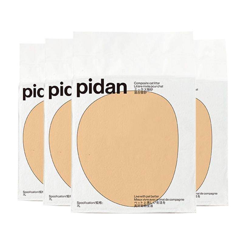 pidan猫砂皮蛋混合猫砂原味4包豆腐猫砂膨润土猫沙除臭无尘矿土沙