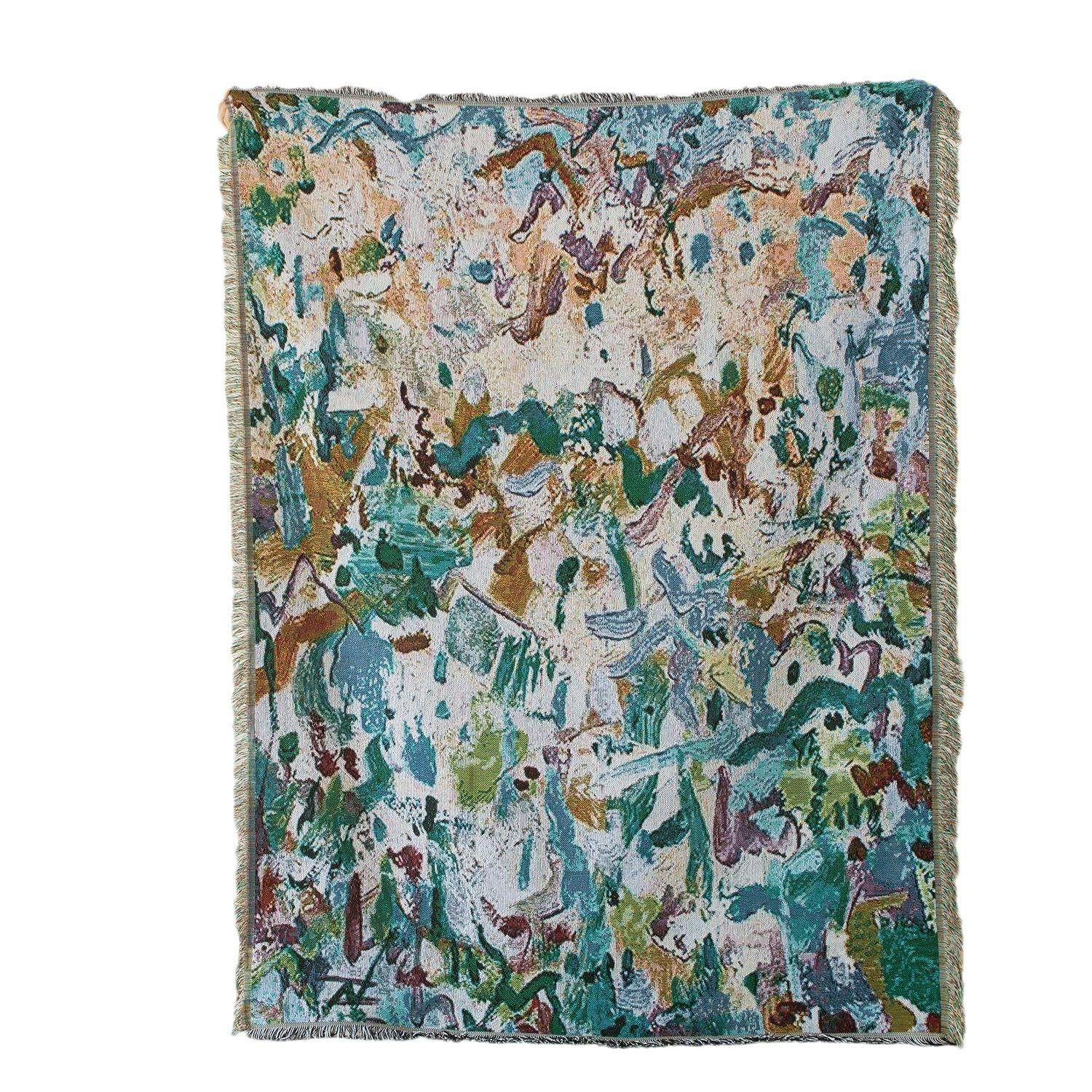 花卉线毯油画风家居休闲毯挂毯装饰毯美式乡村沙发毯露营毯,居家布艺,沙发套,淘宝优惠券,粉丝福利购,淘宝优惠卷