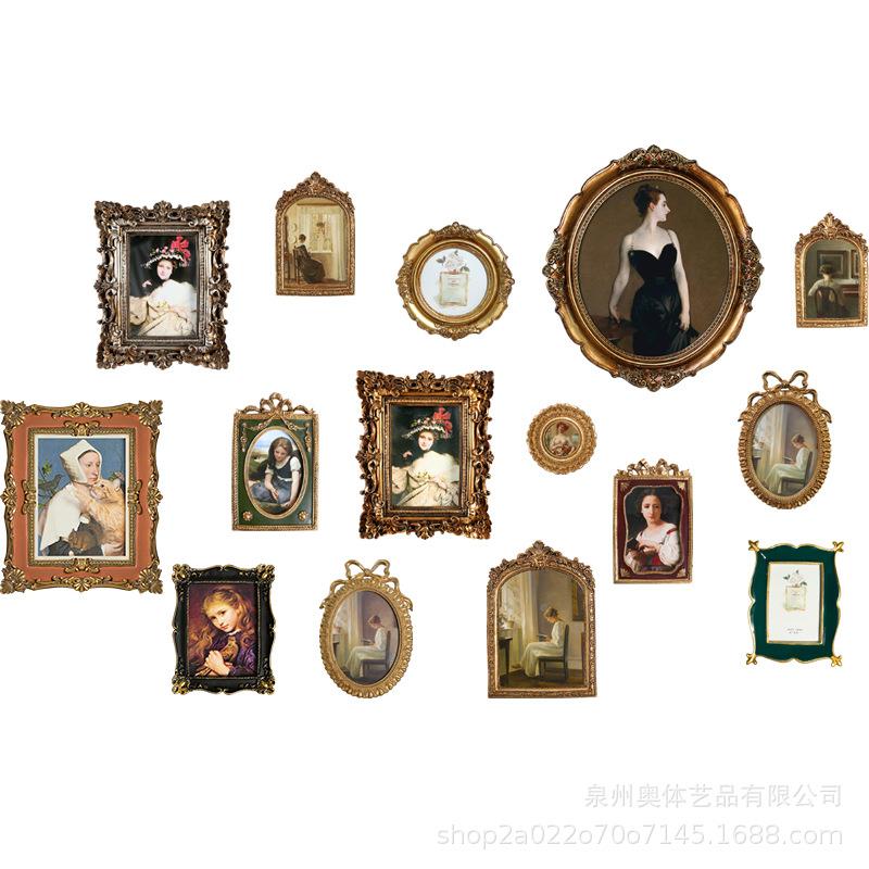 XK画复欧式浮装雕框家居民宿墙古面饰文艺雕花壁挂照片挂画装饰画