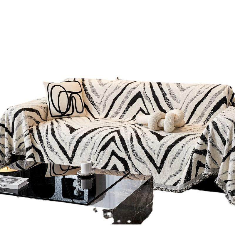 2024新款沙发盖布四季通用防滑盖毯万能垫子防猫抓高级线条套罩巾,居家布艺,沙发套,淘宝优惠券,粉丝福利购,淘宝优惠卷