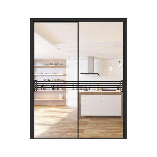 极窄推拉门隐形厨房客厅吊柜地轨铝合金推拉门卫生间三联动隔断门