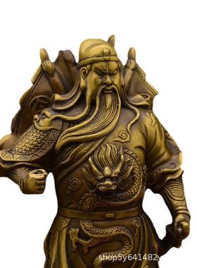 铜器厂家黄铜忠义关公武财神家居吉祥摆件