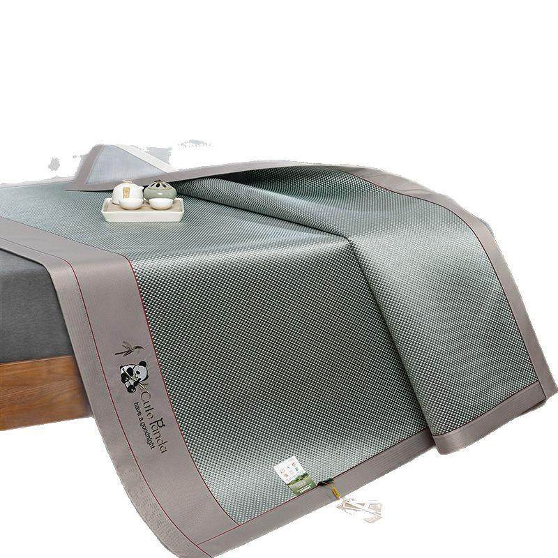 高端提花冰丝藤席凉席三件套熊猫冰藤席夏季可折叠空调软席子,床上用品,冰丝席,淘宝优惠券,粉丝福利购,淘宝优惠卷