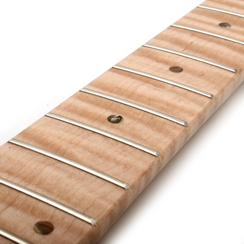 虎纹枫一体吉他琴颈Fender-TL电吉他琴柄夹条黄金油亮光琴柄21品