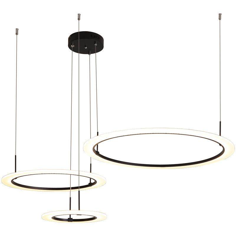 北欧极简客厅吊灯现代大气家用餐厅分体式创意圆圈圆环大厅led灯,家装灯饰光源,智能吊灯,淘宝优惠券,粉丝福利购,淘宝优惠卷