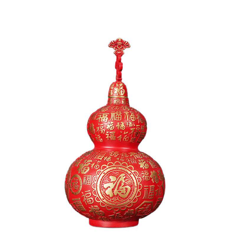 黄铜百福葫芦摆件工艺品福星高照可开盖纳物存取家居客厅摆件装饰