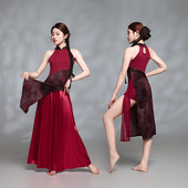 古典舞演出服女飘逸中国风舞蹈服装 现代舞练功服爵士舞表演服 新款