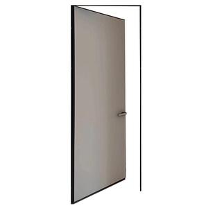 隐形门无框门通顶极简隐框铝木门可刷漆涂料门外平内开卧室暗藏门