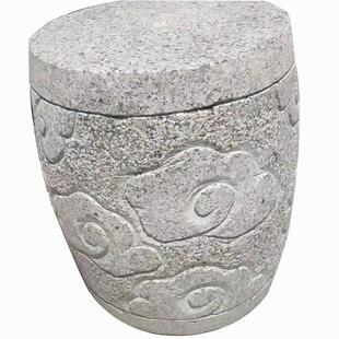 花岗岩车止石挡车石柱人行道拦路阻车圆柱子石材芝麻灰路障石