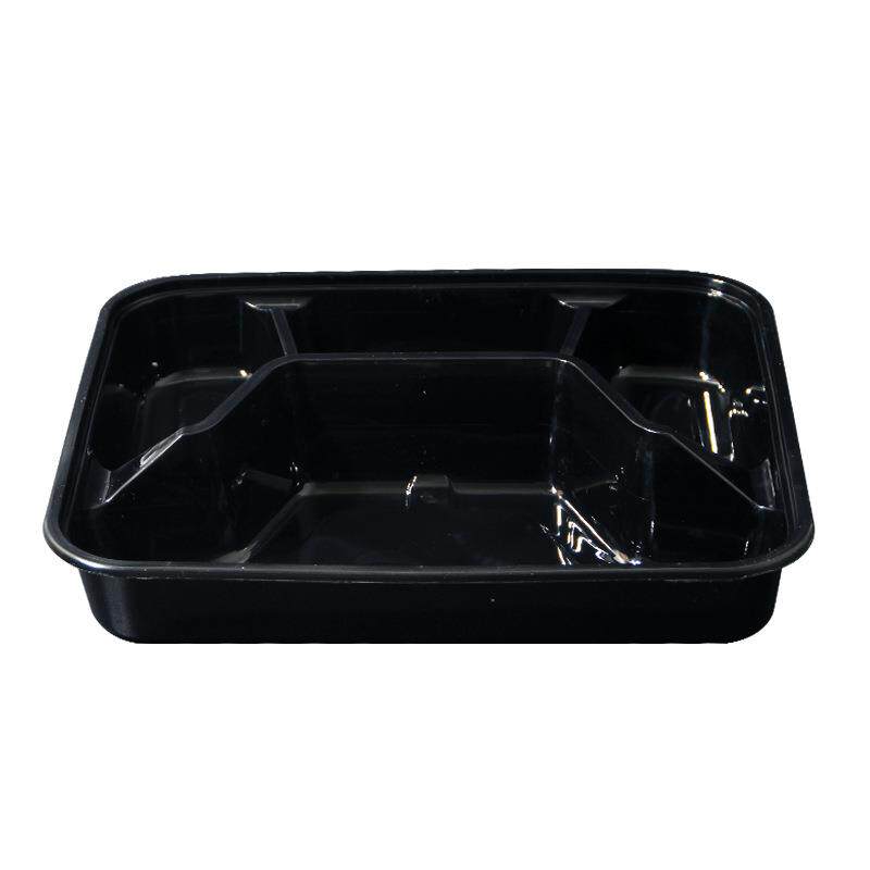 四格一次性打包盒快餐盒三格六格五格商用4分格带盖多格饭盒