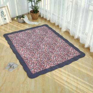 全棉美式田园茶几客厅家居门前地毯垫拼块宝安爬行地垫